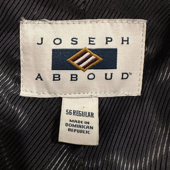 JOSEPH ABBOUD Men's 56R Wool Blend Overcoat Charcoal Gray Coat - Picture 14 of 14